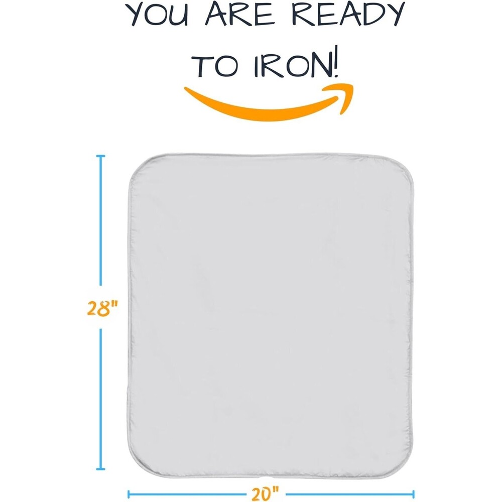 SAVUK Ironing Mat – Silver 21x28 Tabletop Pad, 5-Layer Heat Reflective Cotton